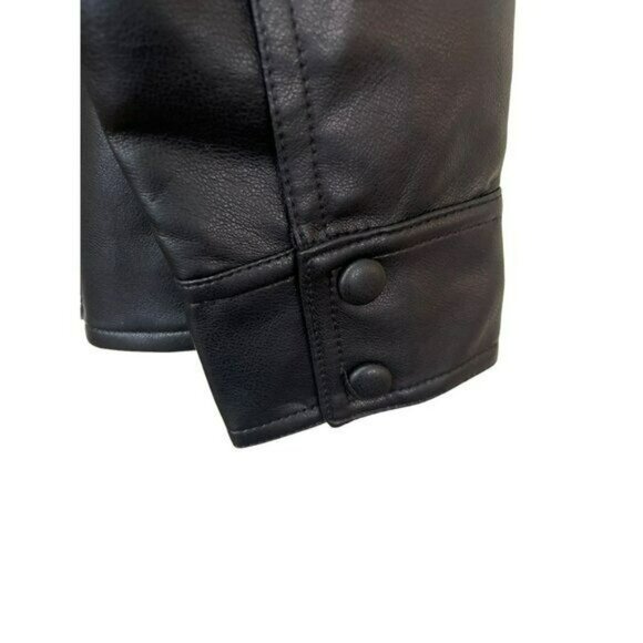 BLANK NYC Black Faux Leather Drawstring Jacket Size XL NWT BlankNyc - Picture 6 of 7